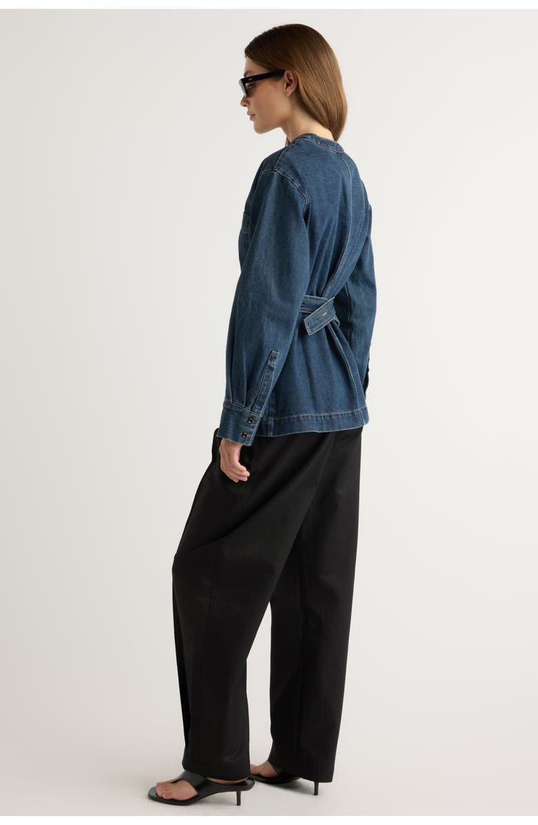 Modern Citizen Emmett Cinch-Waist Denim Jacket, Alternate, color, Indigo