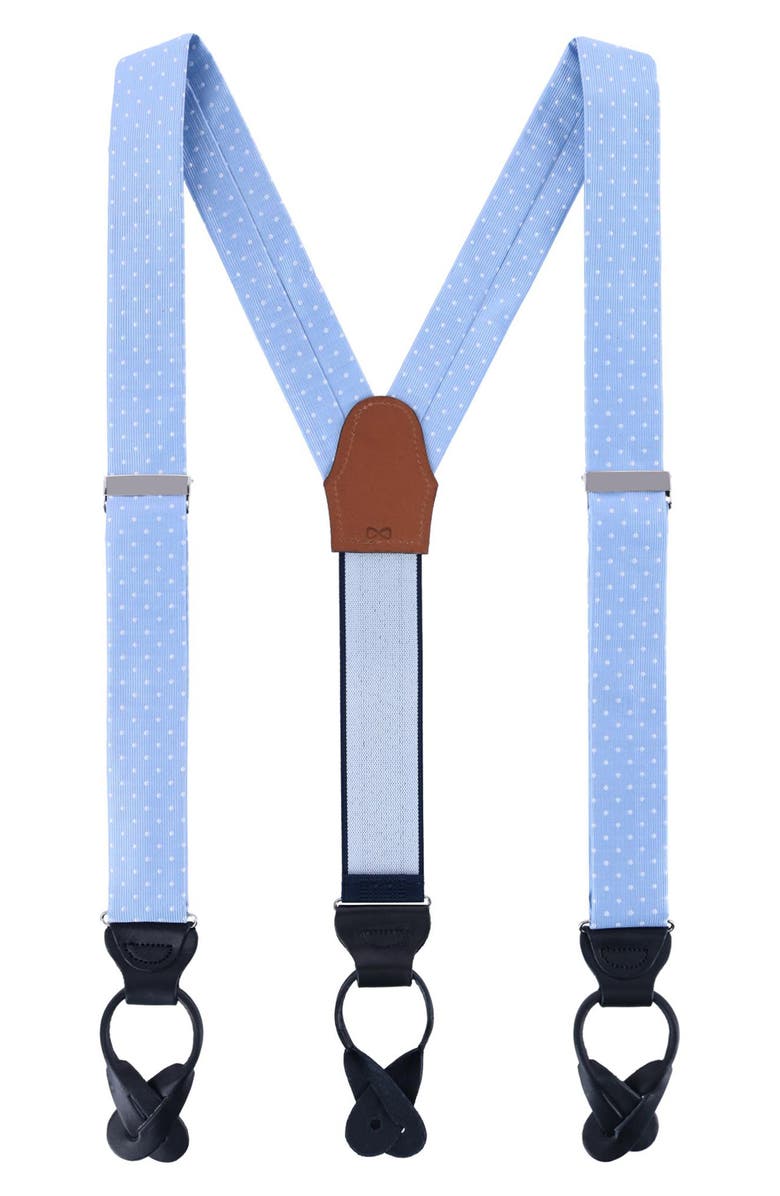 Trafalgar Aura Polka Dot Silk Suspenders, Alternate, color, 