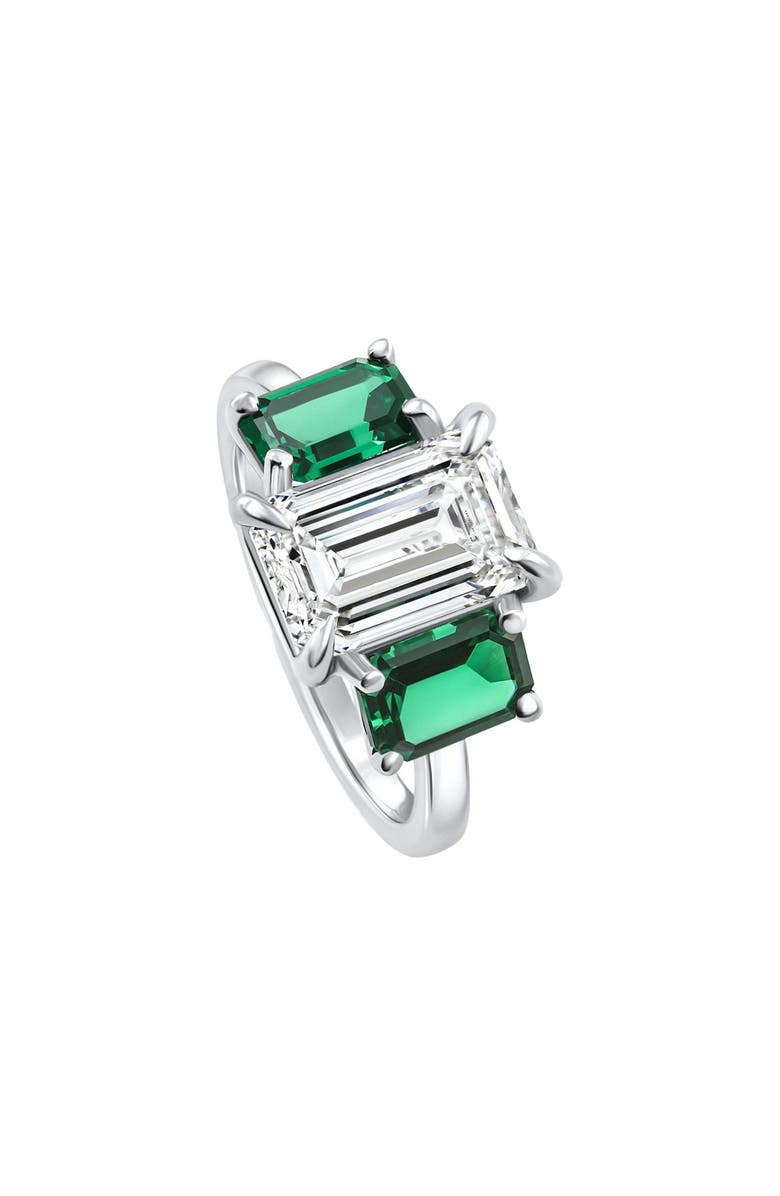 Bliss Diamond Certified 5Ct Green Emerald Diamond Ring 14k Gold or Platinum Lab Grown, Main, color, 
