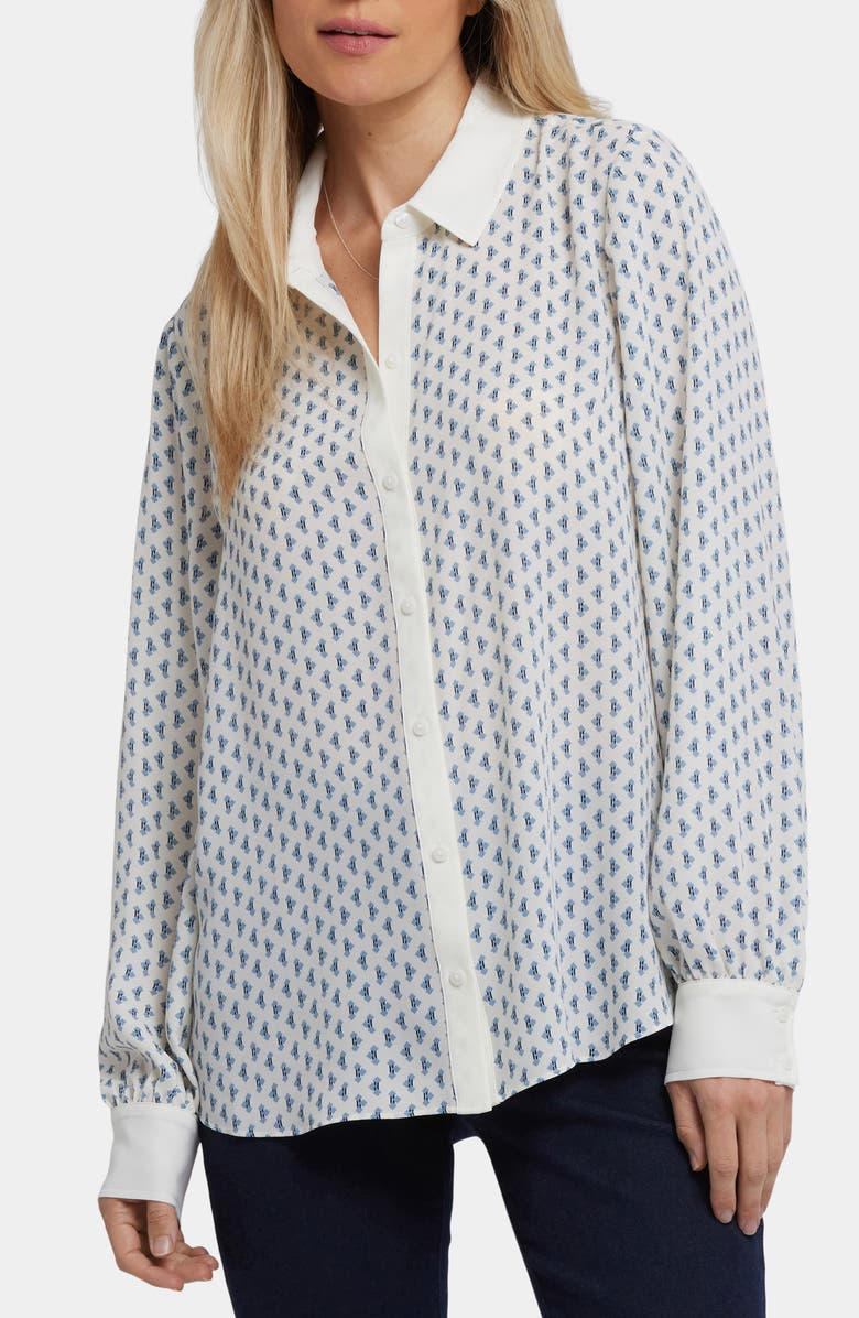 NYDJ Taylor Print Shirt, Main, color, Rue Balard