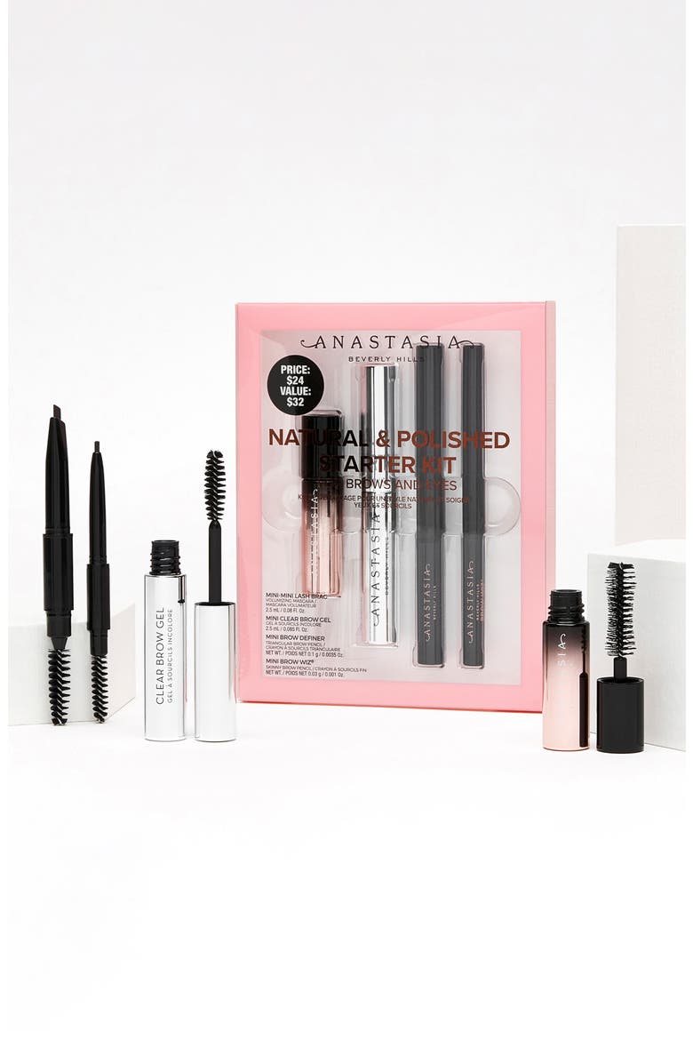Natural & Polished Travel Size Brow & Lash Starter Set, Alternate, color, EBONY