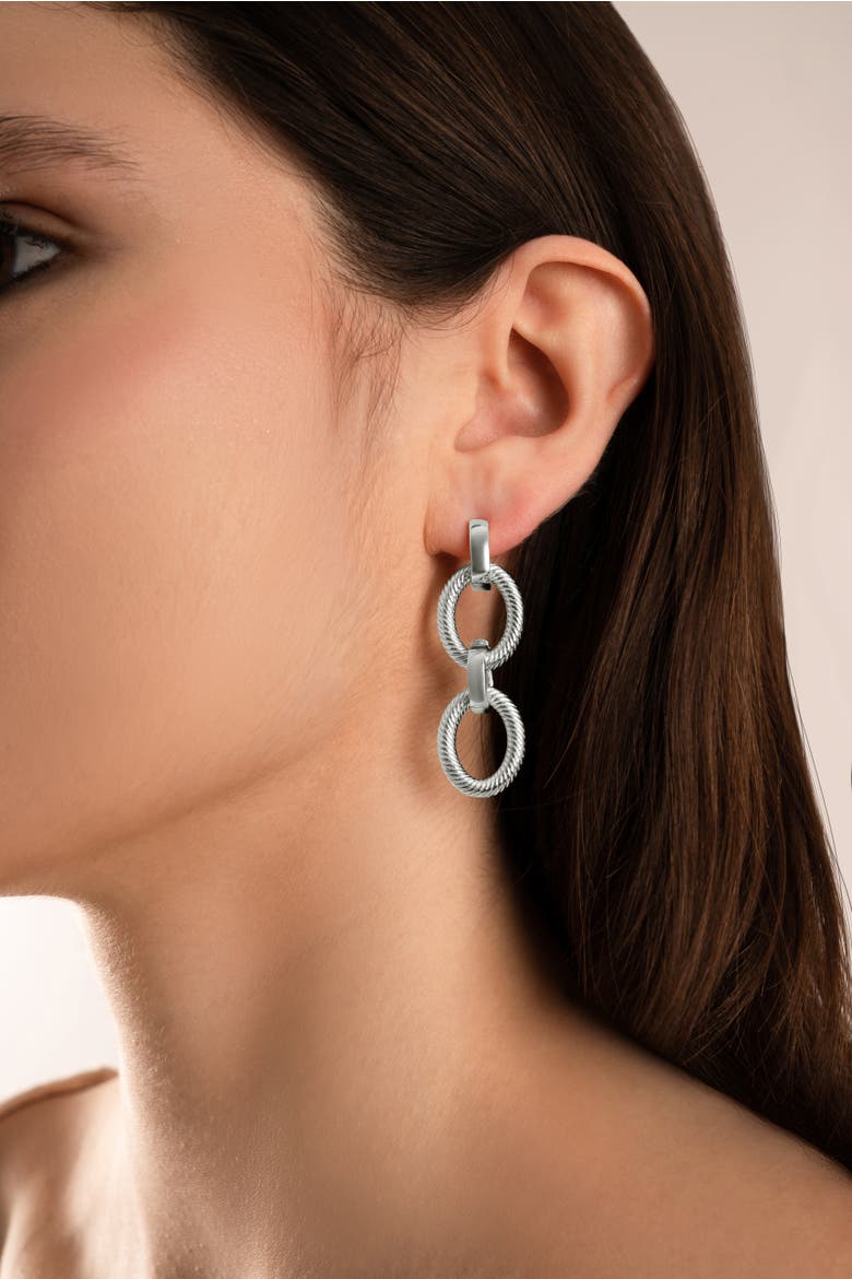 Rising Phoenix Earrings, Alternate, color, Silver