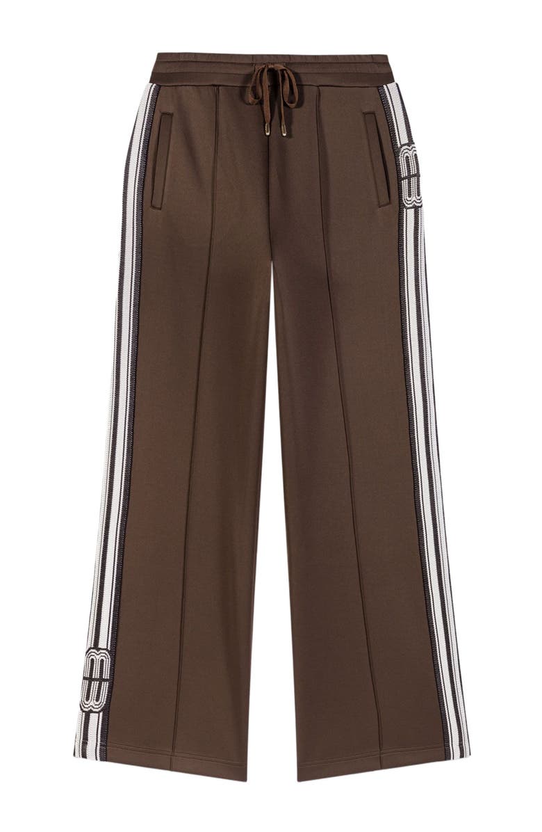maje Straight-striped trousers, Alternate, color, Dark Brown