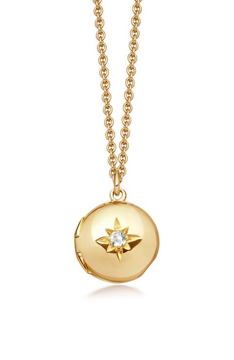 Sapphire Biography Locket Necklace