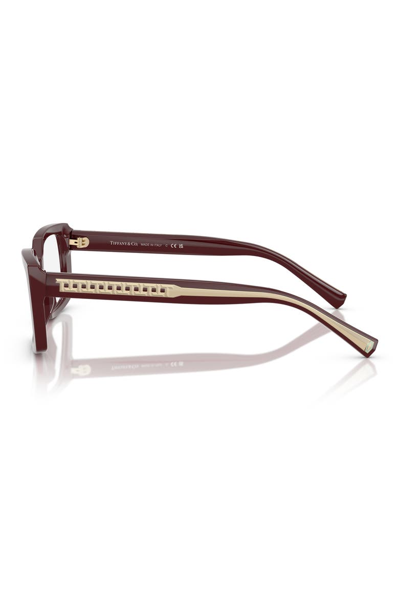 52mm Rectangular Optical Glasses, Alternate, color, BURGUNDY/ DEMO LENS