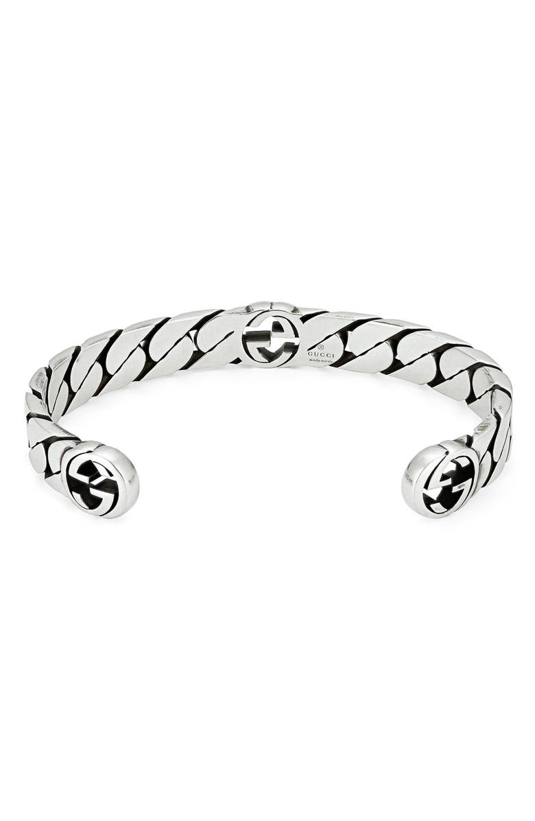 Gucci Men's Interlocking-G Cuff Bracelet, Alternate, color,