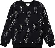MILES THE LABEL Kids' Dancing Skeletons Sweatshirt