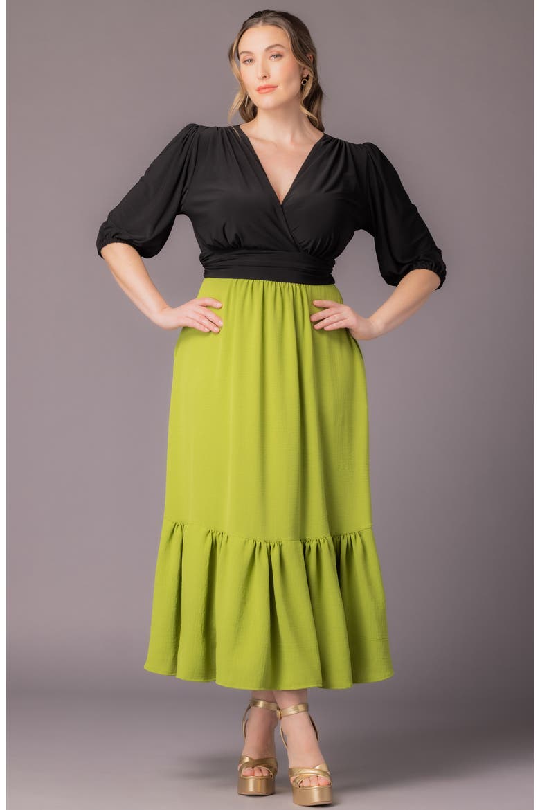 Danica Mixed Media Dress, Alternate, color, LIMELIGHT