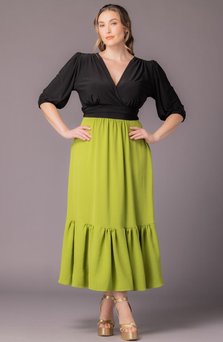 Kiyonna Danica Mixed Media Dress, Alternate, color, 