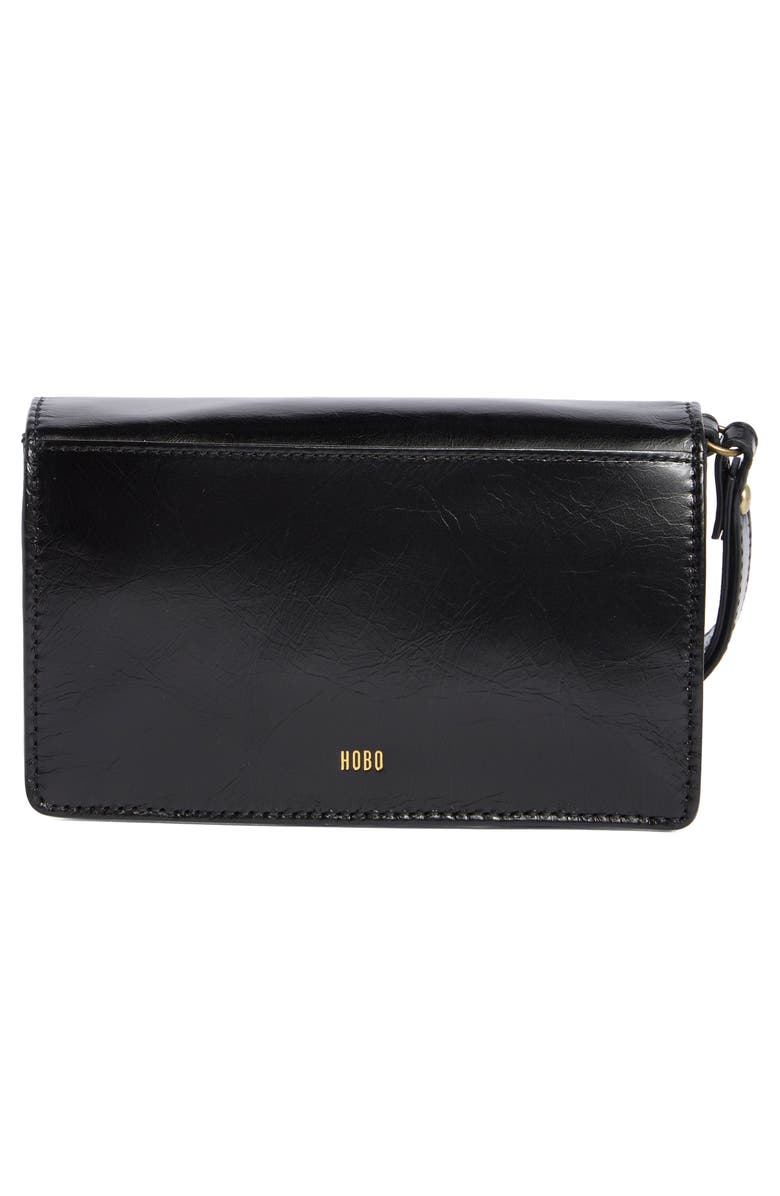 HOBO Jill Leather Wristlet, Alternate, color, Black