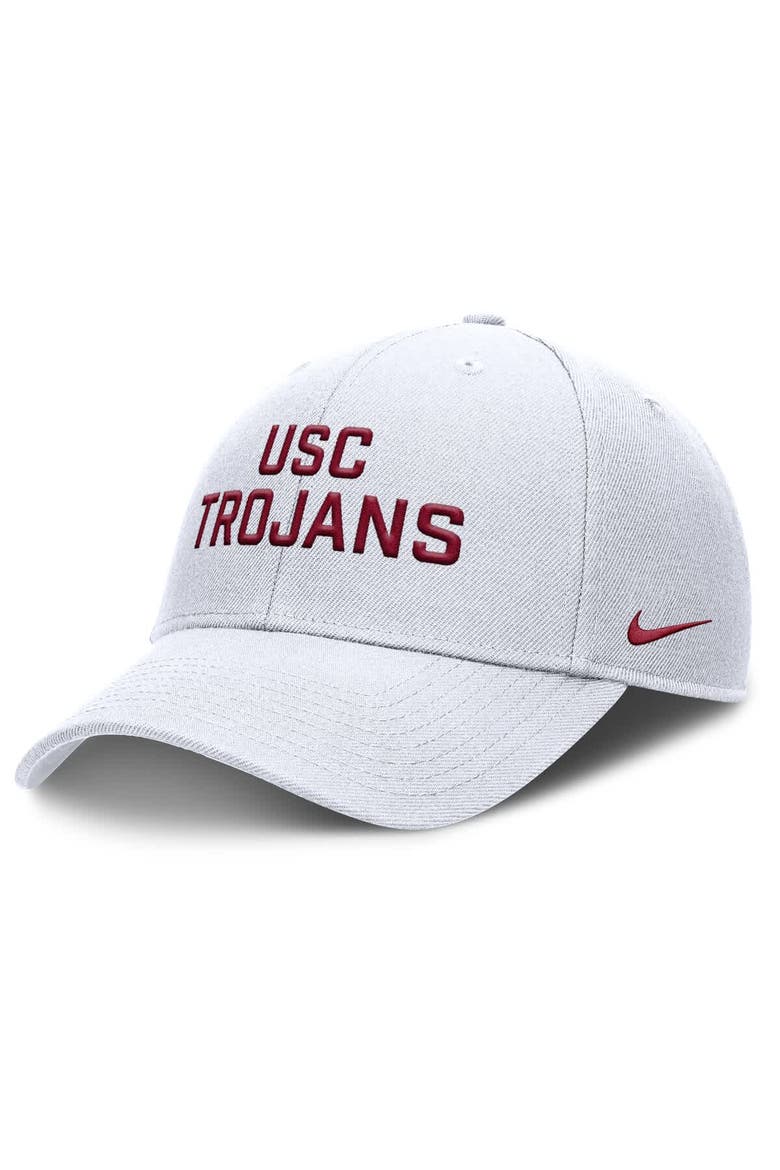 Men's Nike  White USC Trojans Rise Practice Adjustable Hat, Main, color, White