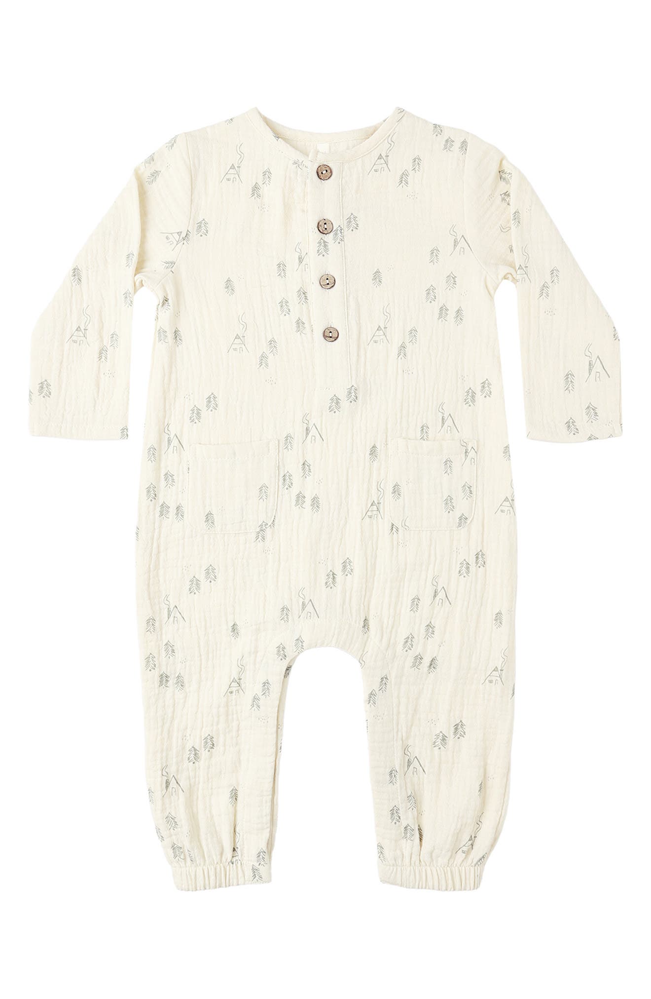 Kids' Long Sleeve Cotton Jumpsuit