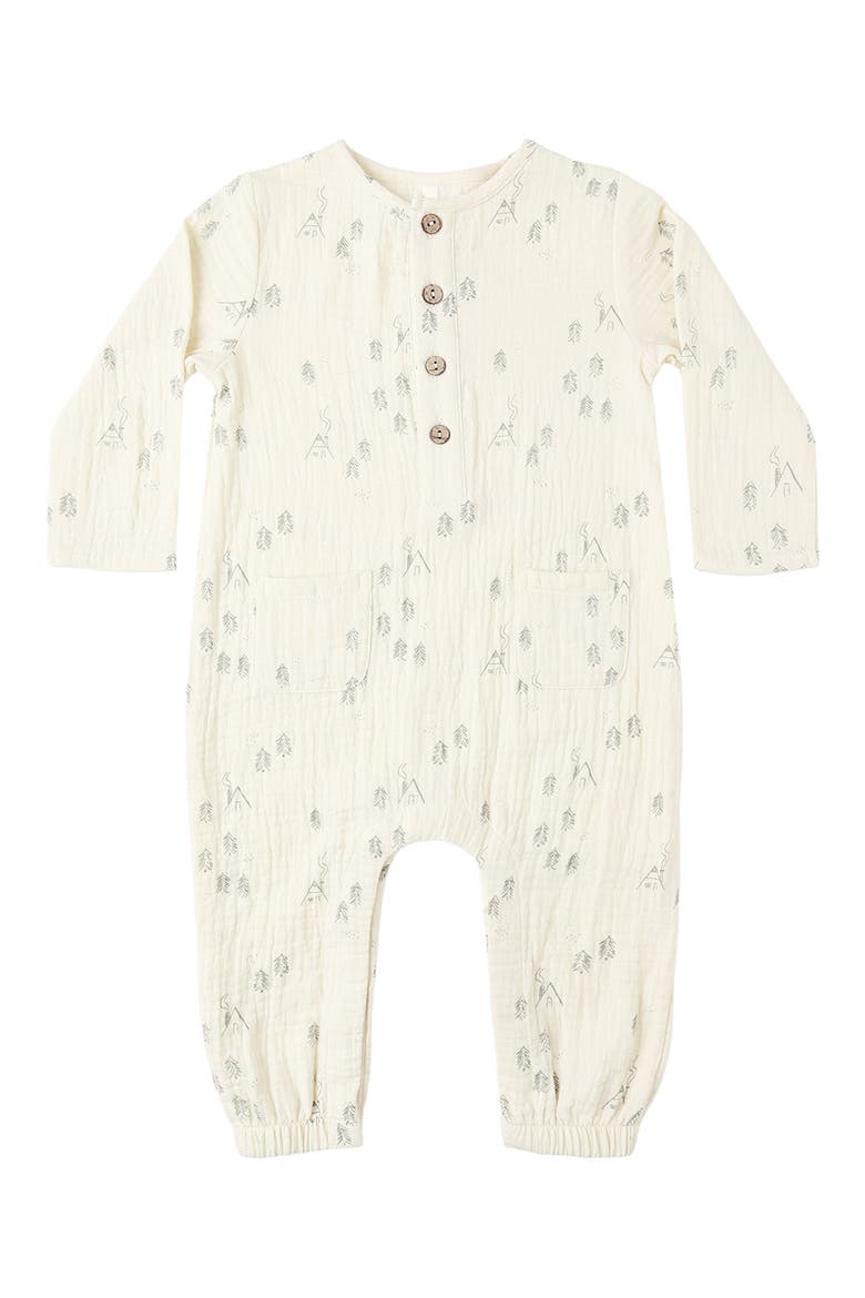 Kids' Long Sleeve Cotton Jumpsuit, Main, color, WOODS