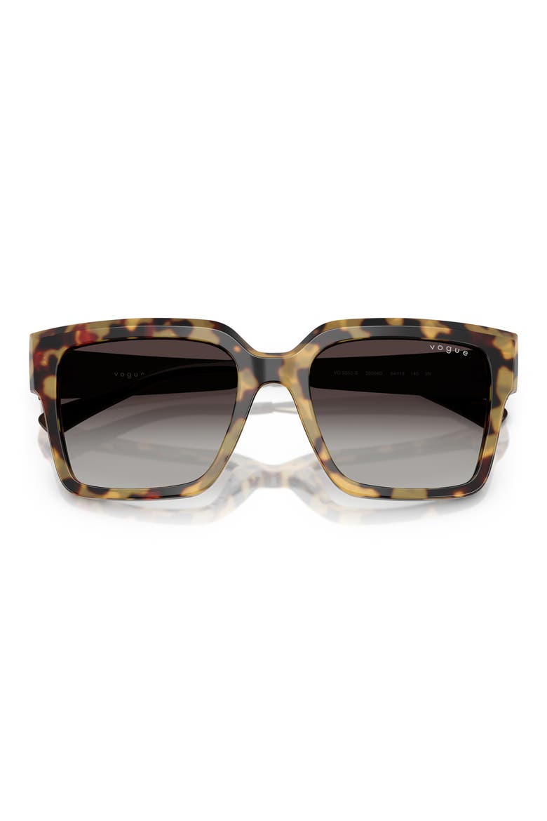 54mm Square Sunglasses, Alternate, color, YELLOW TORTOISE