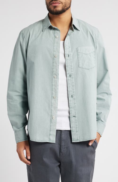 Treasure & Bond Lived In Cotton Button-up Shirt In Grey Blue