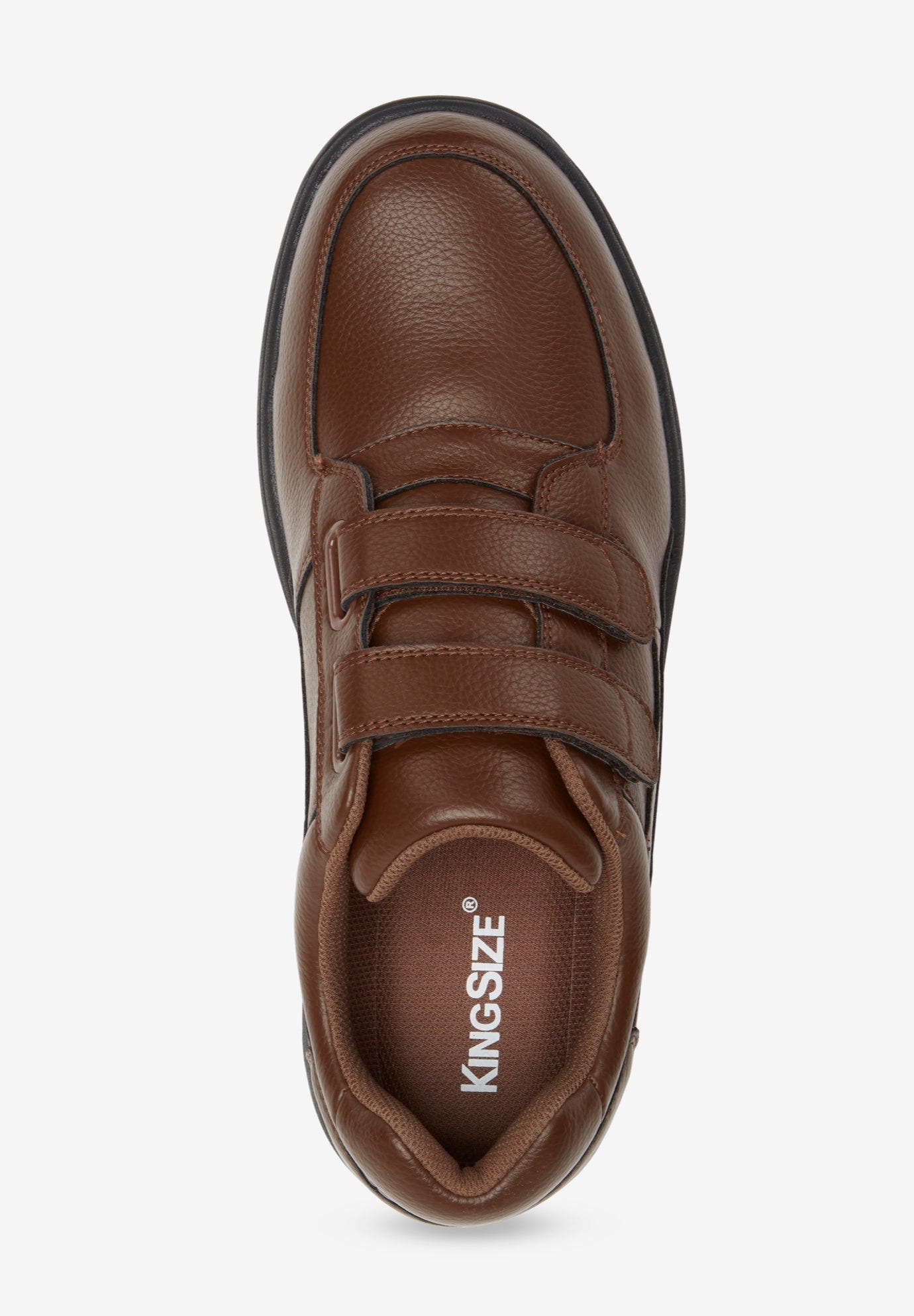 Double Adjustable Strap Comfort Walking Shoe, Alternate, color, BROWN