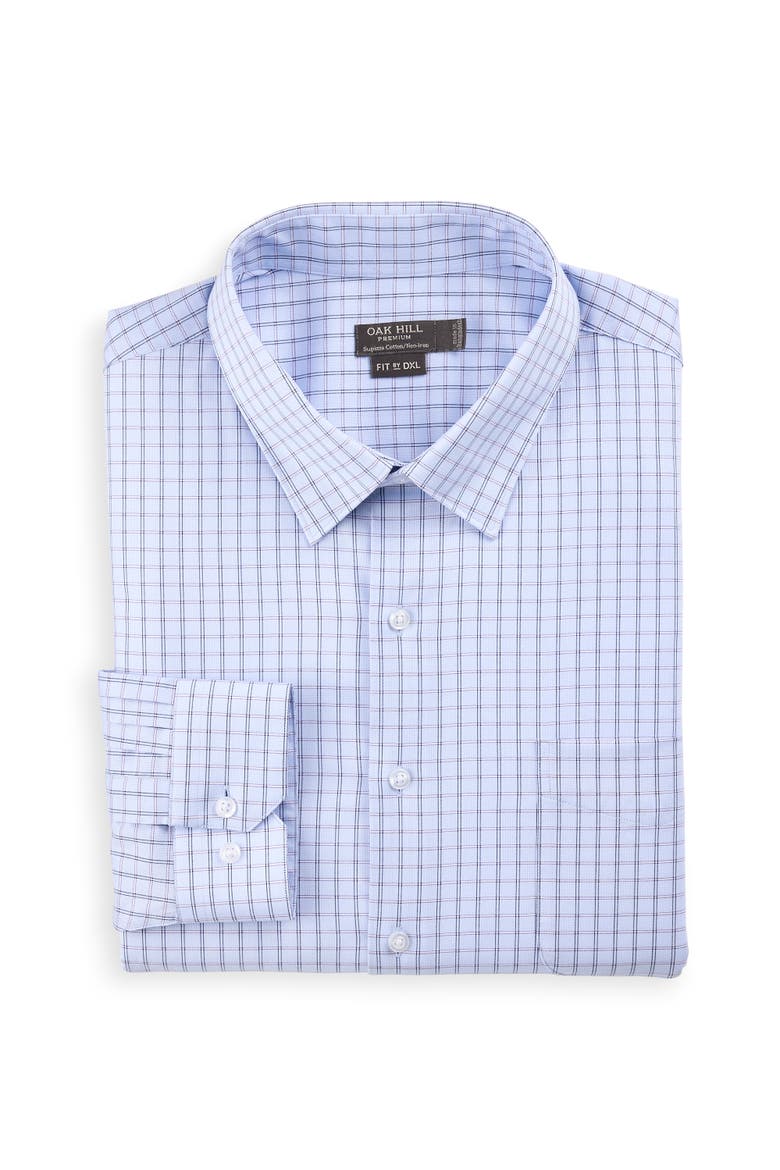 Big & Tall Elevated Check Dress Shirt, Main, color, BLUE