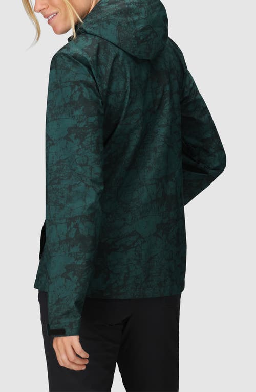Outdoor Research Stratoburst Packable Rain Jacket In Green