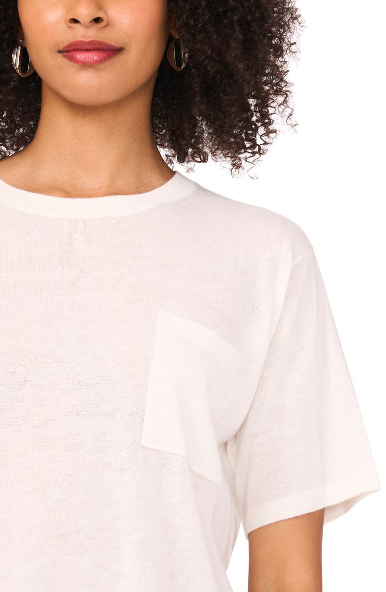 Vince Camuto Pocket T-Shirt, Alternate, color, Ivory Creme