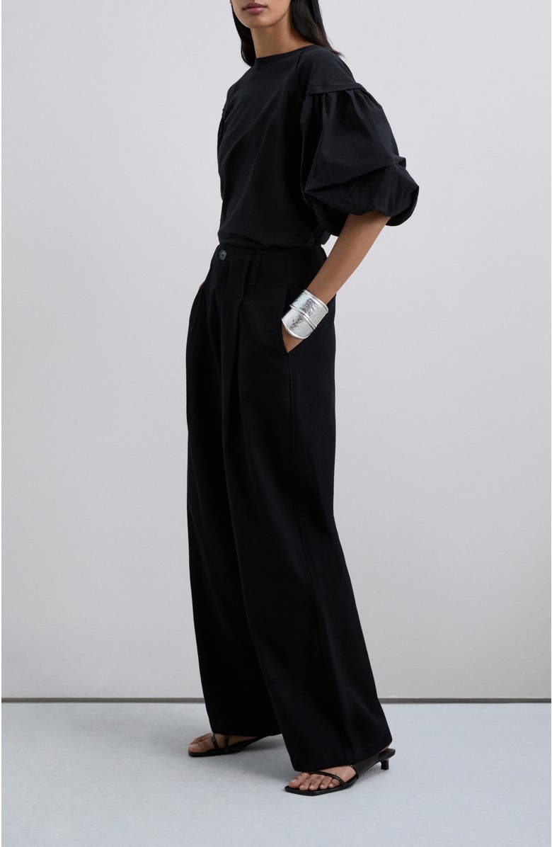 Scalpers Poplinpuff Tee, Alternate, color, Black