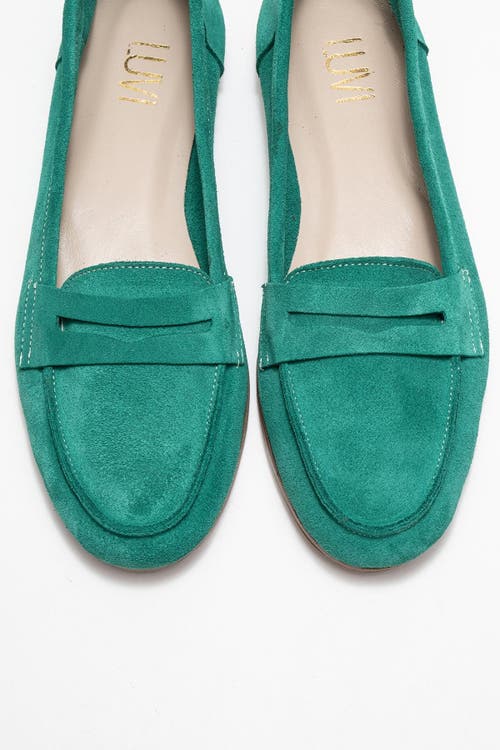 Forever & Always Shoes Dorothy Leather Loafer In Green