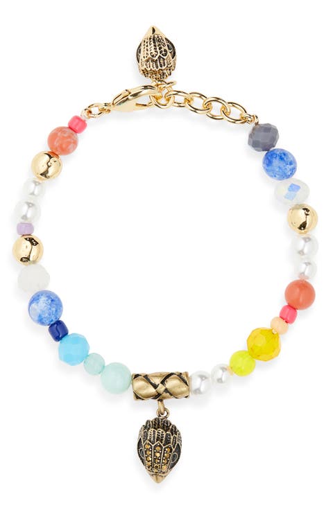 Mixed Stone Eagle Charm Bracelet