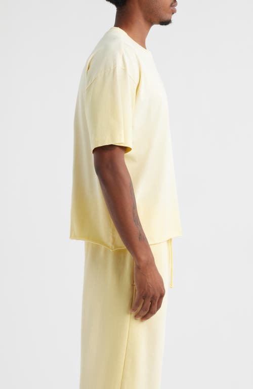 Elwood Core Oversize Organic Cotton Jersey T-shirt In Yellow