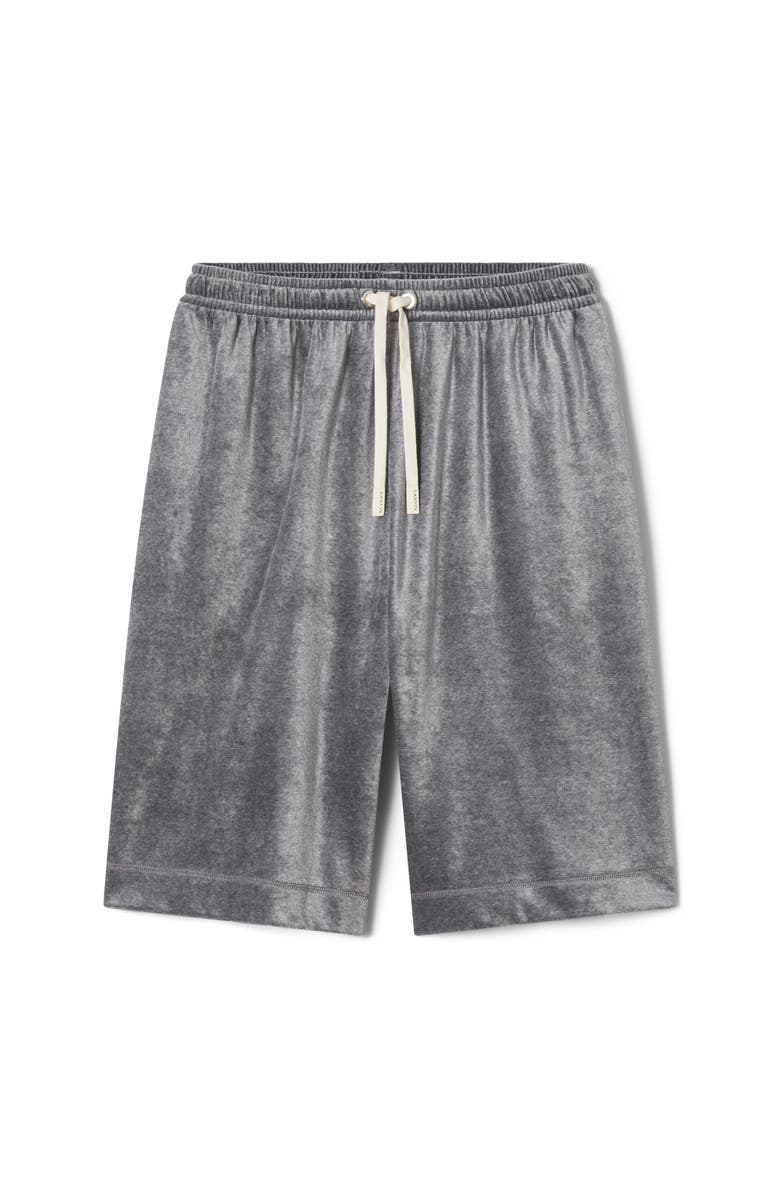 Lanvin Velvet Bermuda Shorts, Alternate, color, Dark Grey