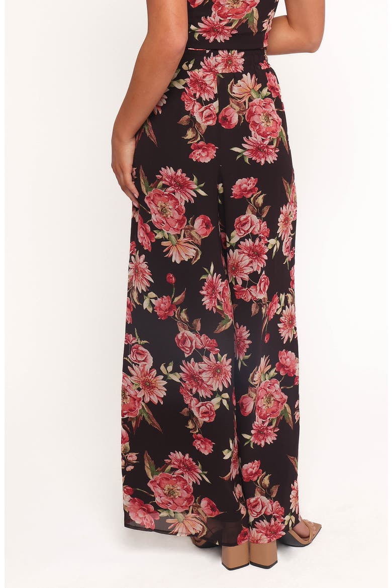 Estie Floral Drawstring Pants, Alternate, color, BLACK FLORAL