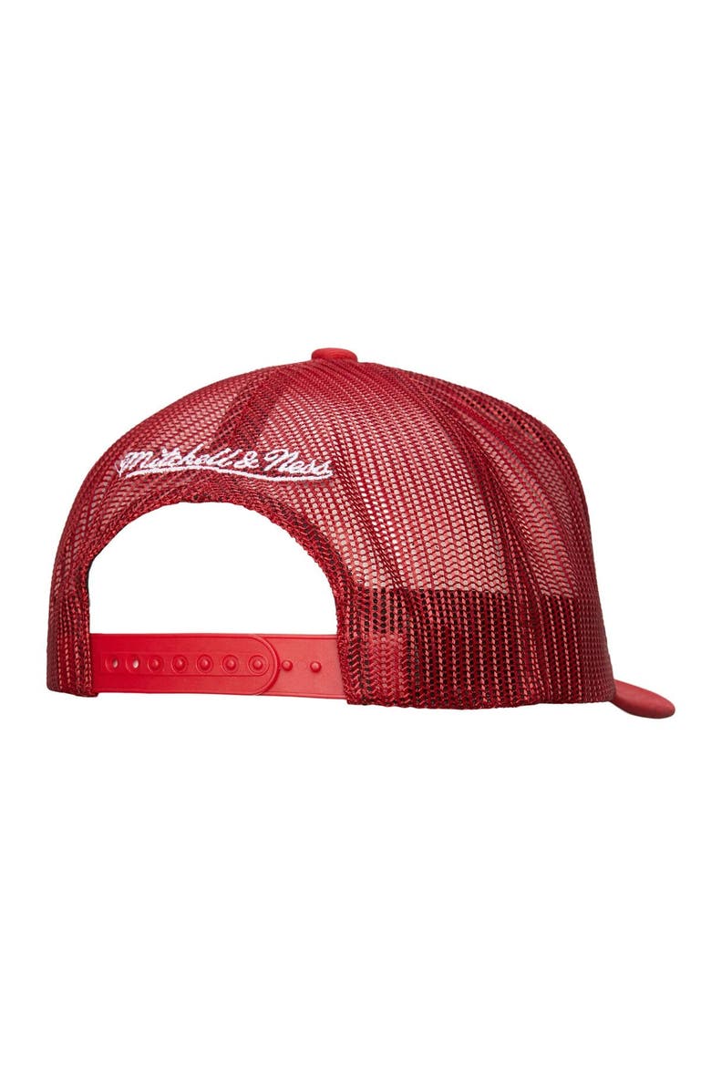 Men's Mitchell & Ness White/Red Detroit Red Wings Gridlock Trucker Adjustable Hat, Alternate, color, White