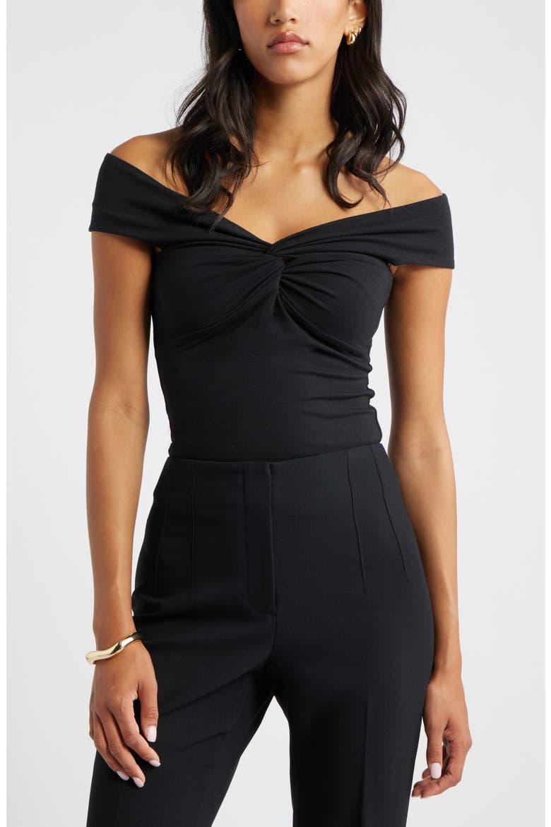 Open Edit Twist Front Off the Shoulder Top (Women) | Nordstromrack