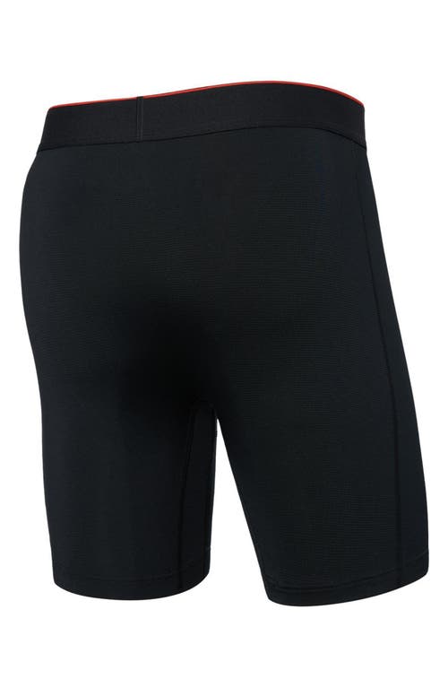 Saxx Multi-sport Mesh Performance Long Boxer Briefs In Black