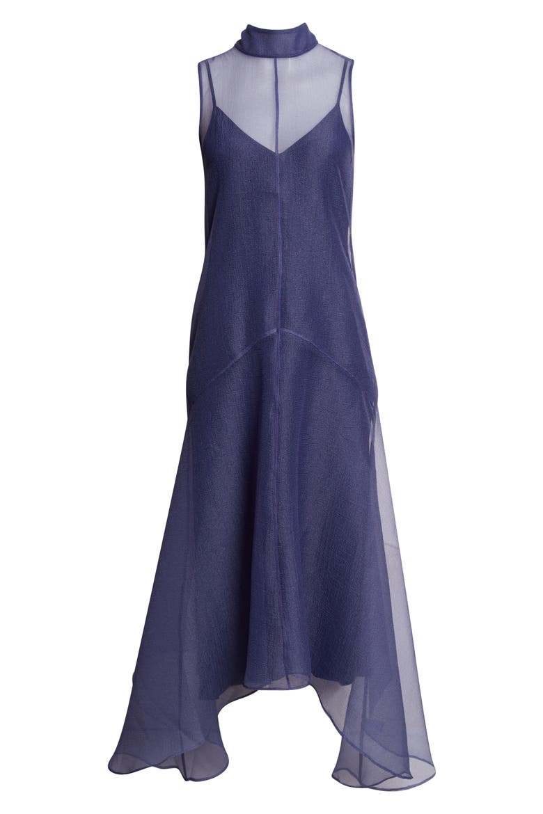 Auden Sleeveless Chiffon Gown, Alternate, color, NAVY