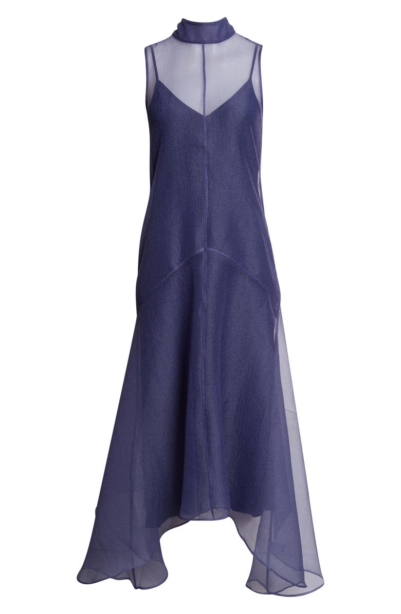 STAUD Auden Sleeveless Chiffon Gown, Alternate, color, Navy