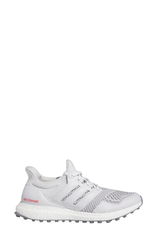 Adidas Golf Ultraboost Spikeless Golf Shoe In Grey/white/preloved Scarlet
