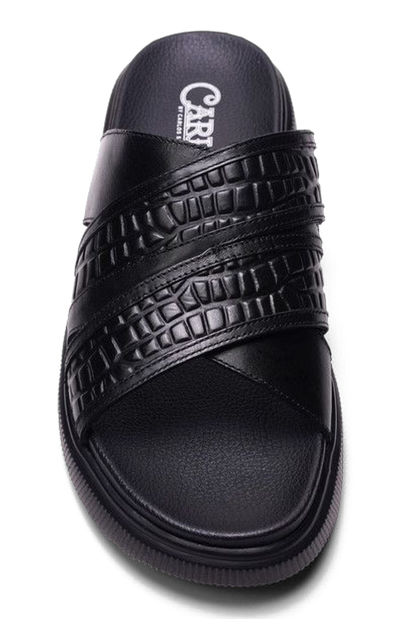 CARLOS SANTANA Rhythm Slide, Alternate, color, Black Leather