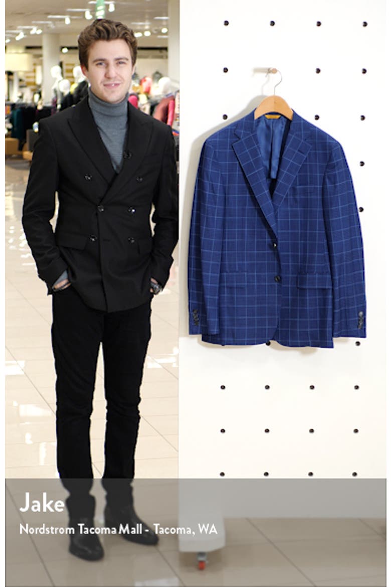 Classic Fit Plaid Wool & Silk Sport Coat video