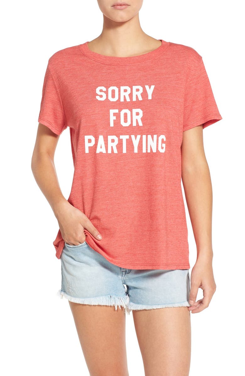 Sub_Urban Riot 'Sorry for Partying' Graphic Tee, Main, color,