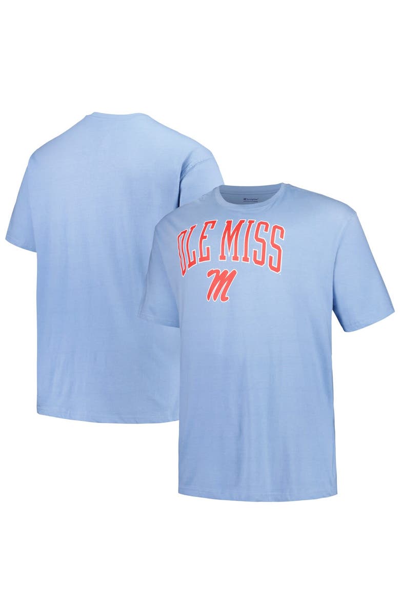 Champion Men's Champion Powder Blue Ole Miss Rebels Big & Tall Arch Over Logo T-Shirt, Alternate, color, 