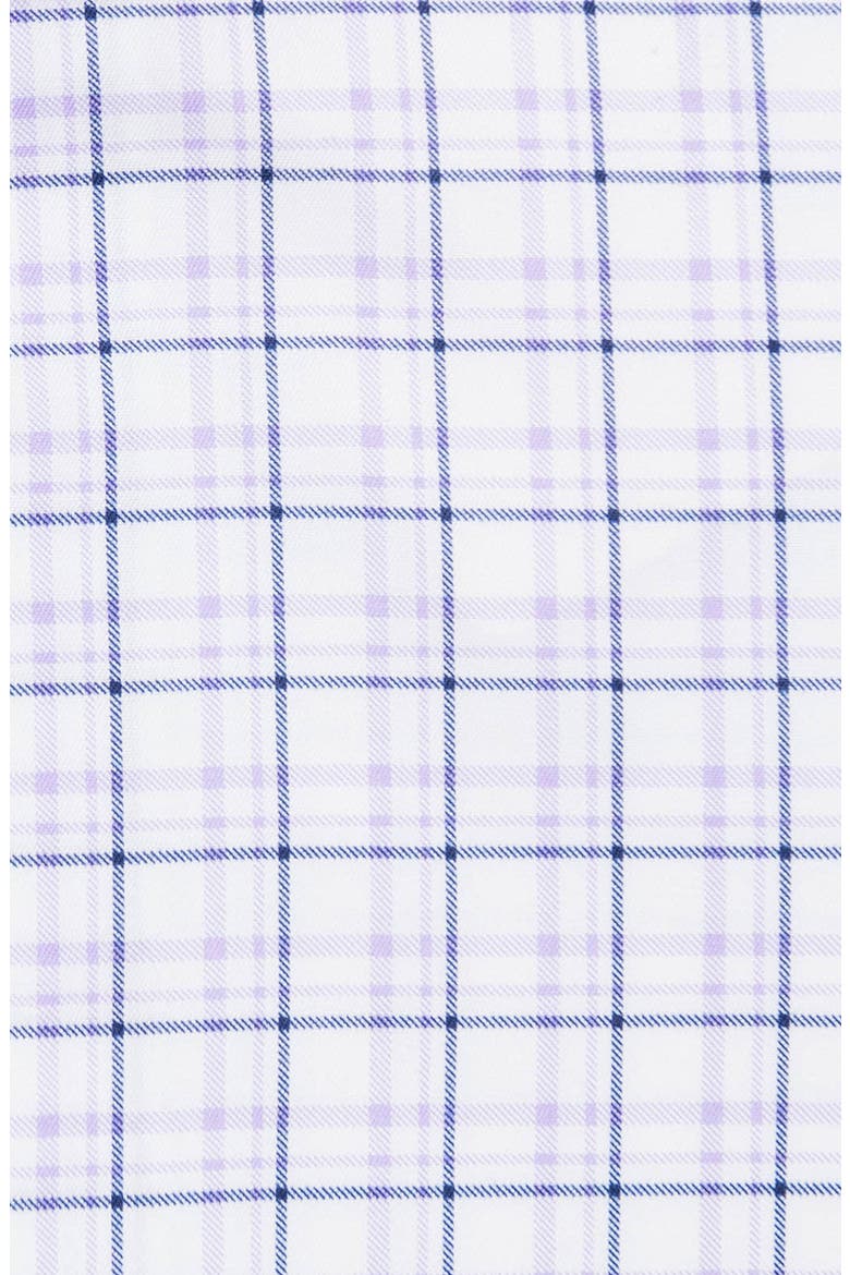 Slim Fit Plaid Reworked Dress Shirt, Alternate, color, WHITE/ PURPLE