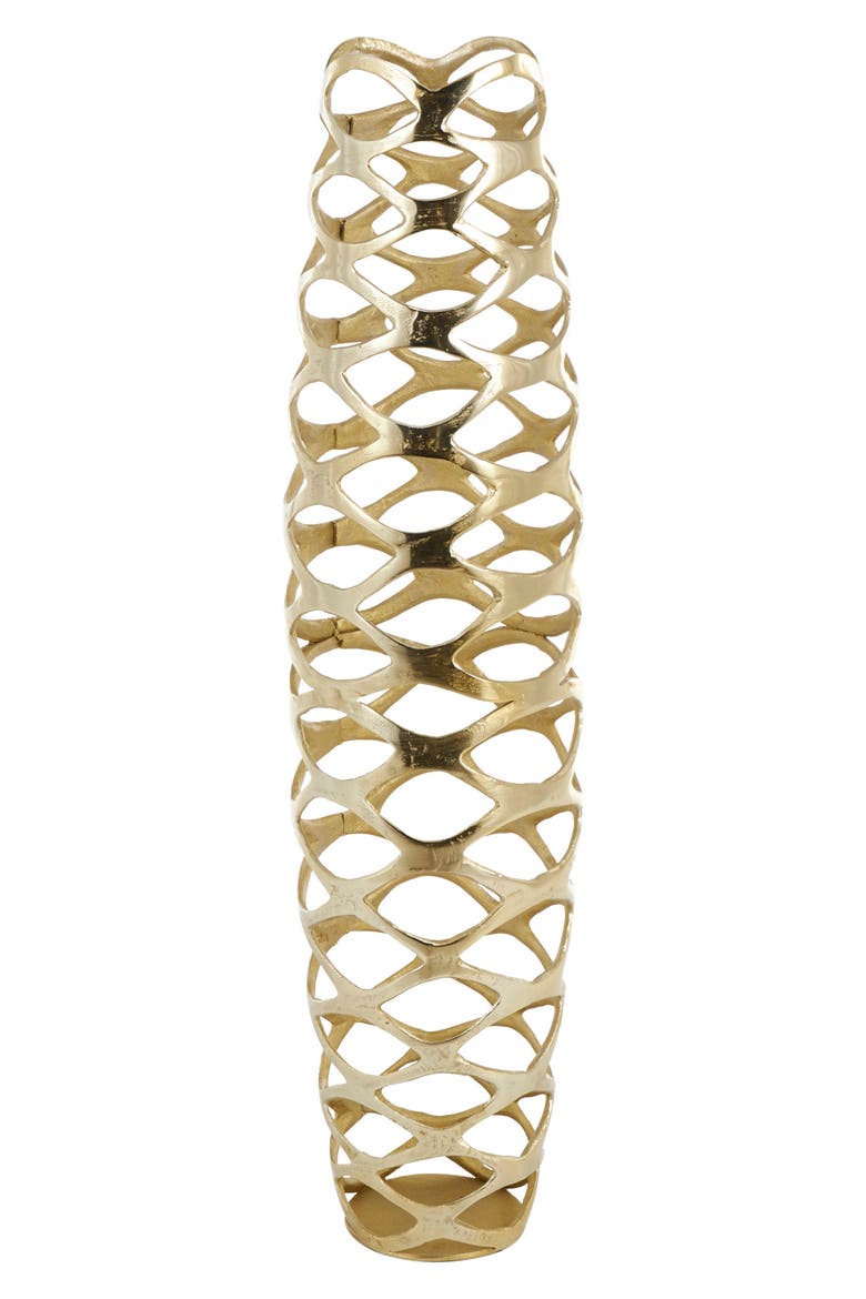 Geometric Tall Vase, Alternate, color, GOLD