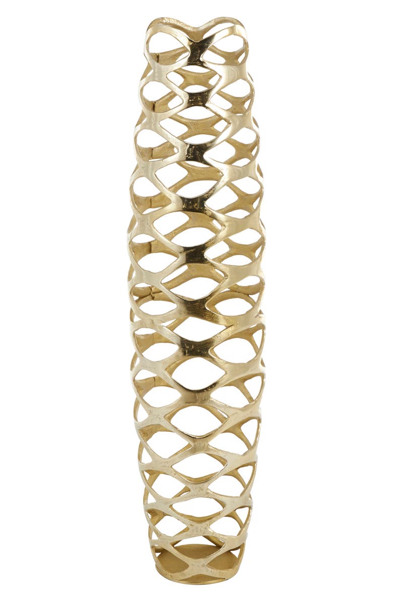 VIVIAN LUNE HOME Geometric Tall Vase, Alternate, color, Gold