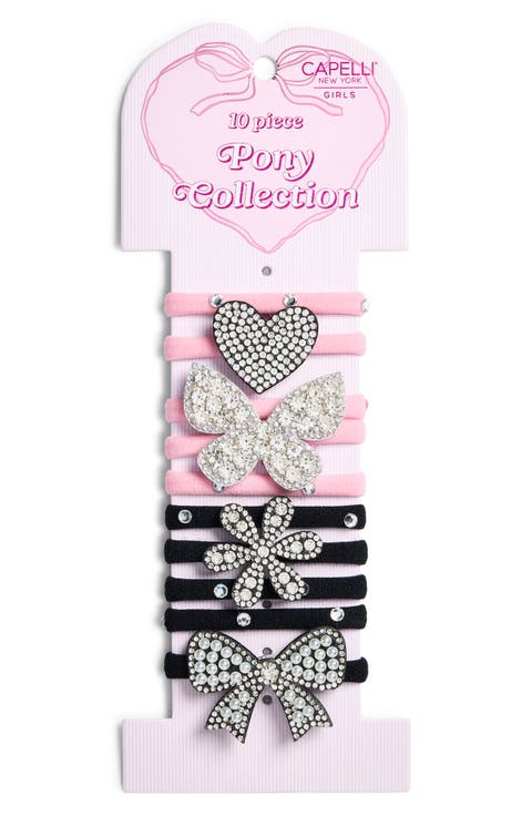 Kids' 10-Pack Assorted Charm Hair Ties