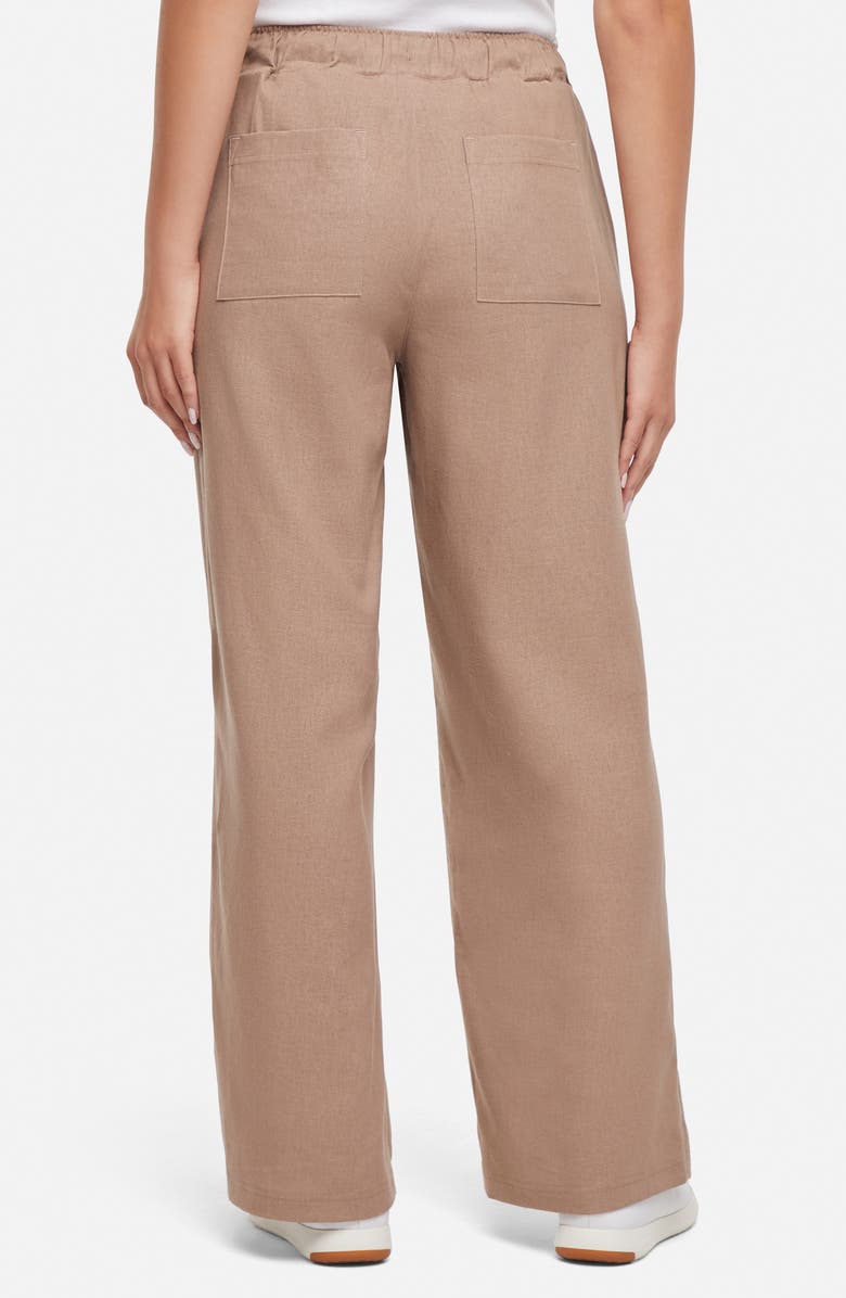 Three Dots Linen Wide Leg Pants, Alternate, color, Portabella