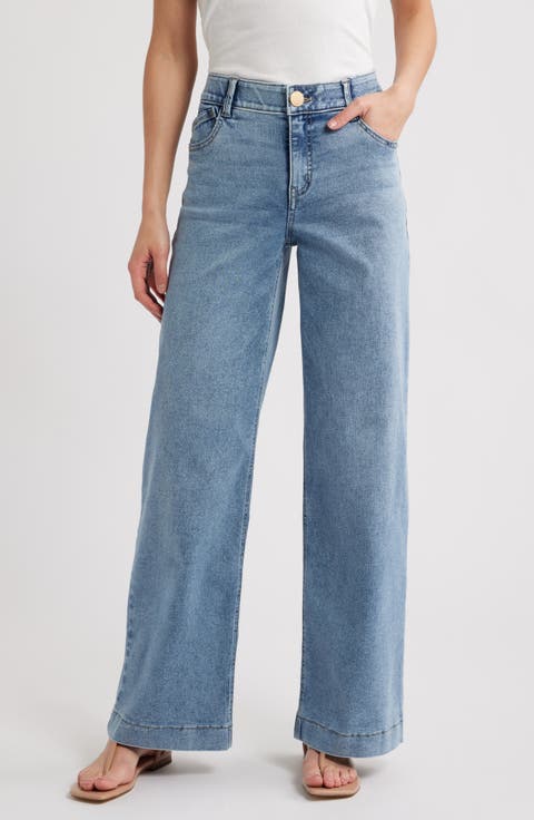 Wit & Wisdom Sam High Waist Wide Leg Jeans (Regular & Petite)