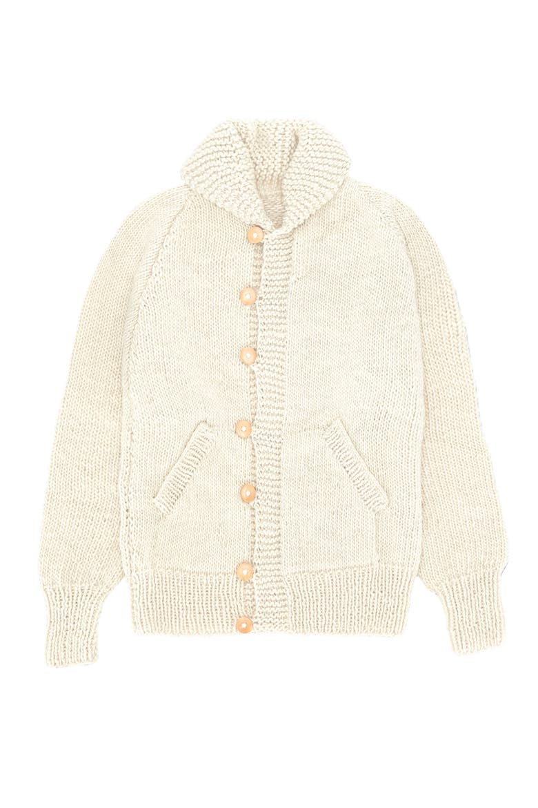 Chamula Merino Wool Cardigan, Main, color, Ivory