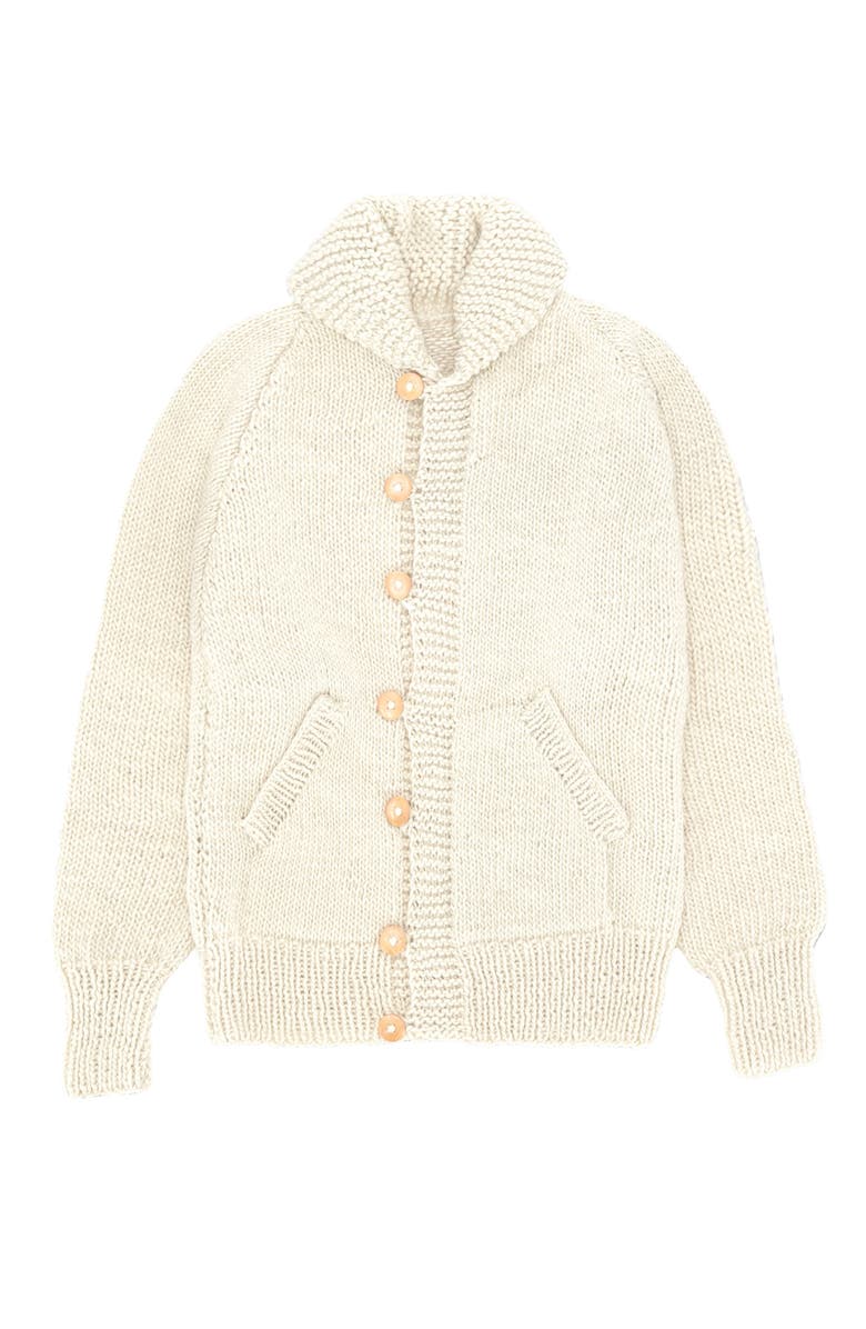 Fortela Chamula Merino Wool Cardigan, Main, color, Ivory