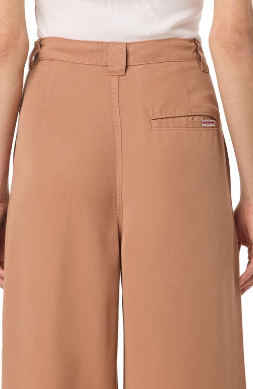 Hudson Jeans High Waist Tie Front Wide Leg Pants In Camel