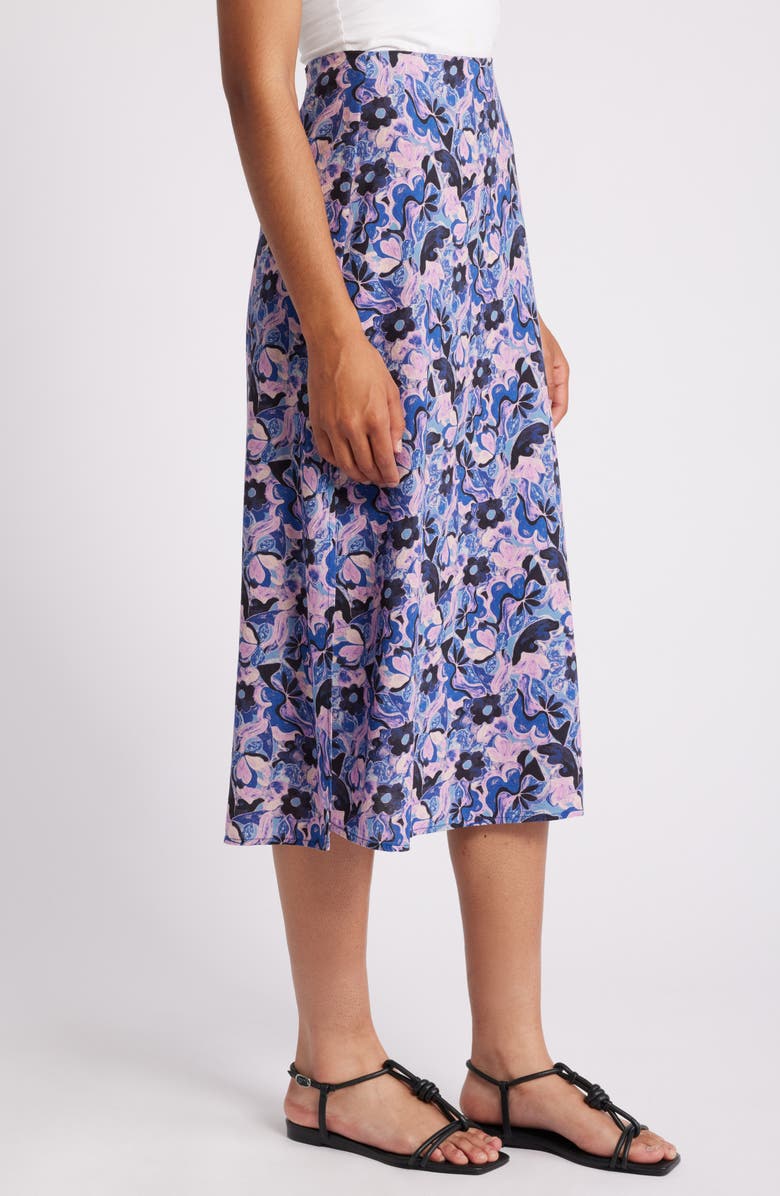 Marine Layer Ryan Slip Skirt, Alternate, color, Floral Print