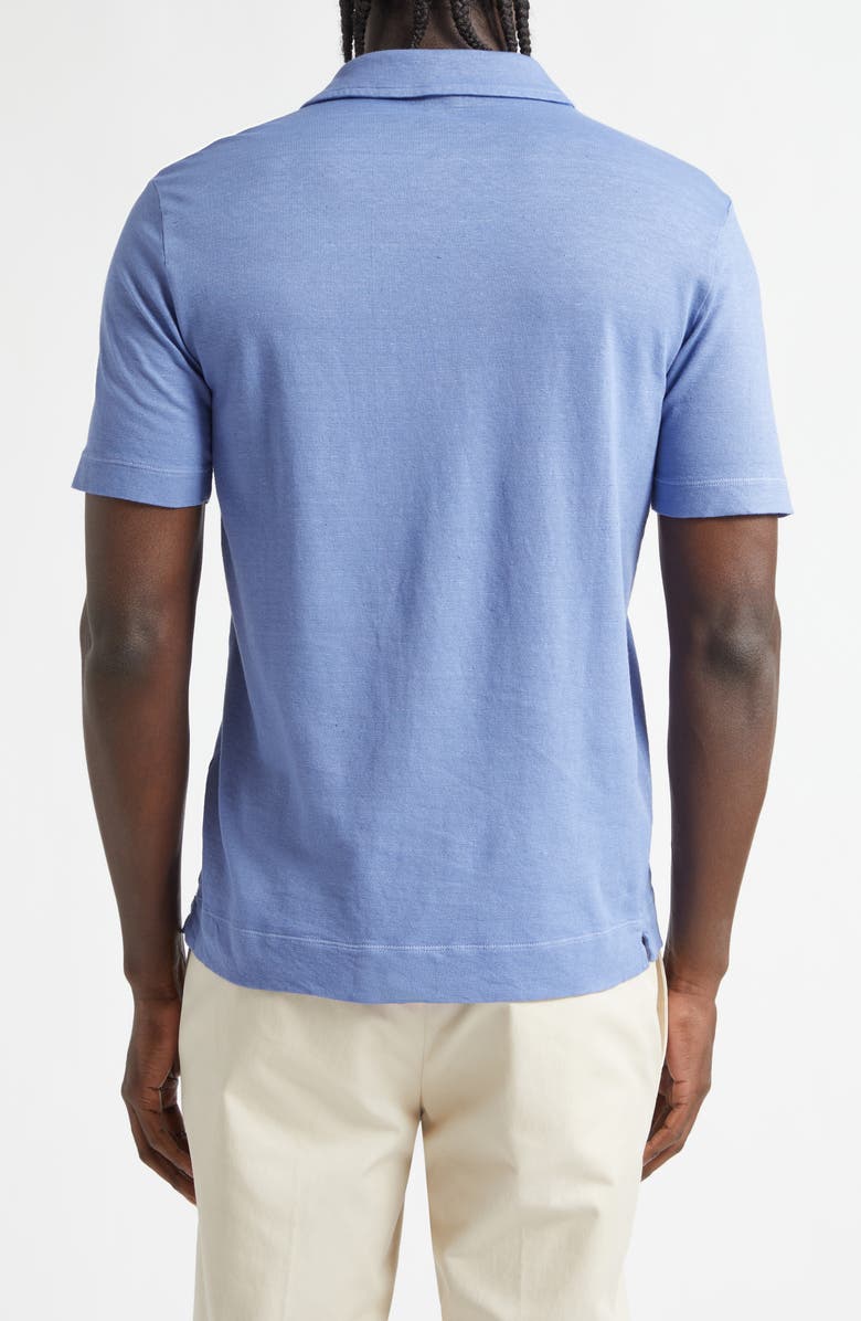 Massimo Alba Aruba Linen & Cotton Polo, Alternate, color, Tulip